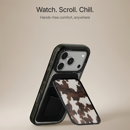 Mocha Cow MagSafe Wallet - Angle View