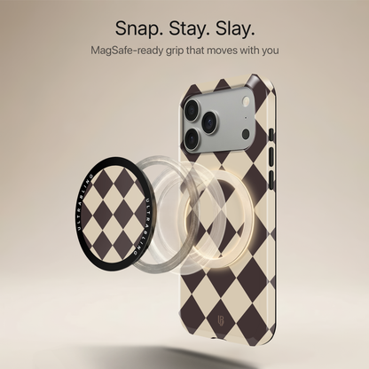 Cocoa Diamond Ultrabling MagSafe Phone Grip - Angled View
