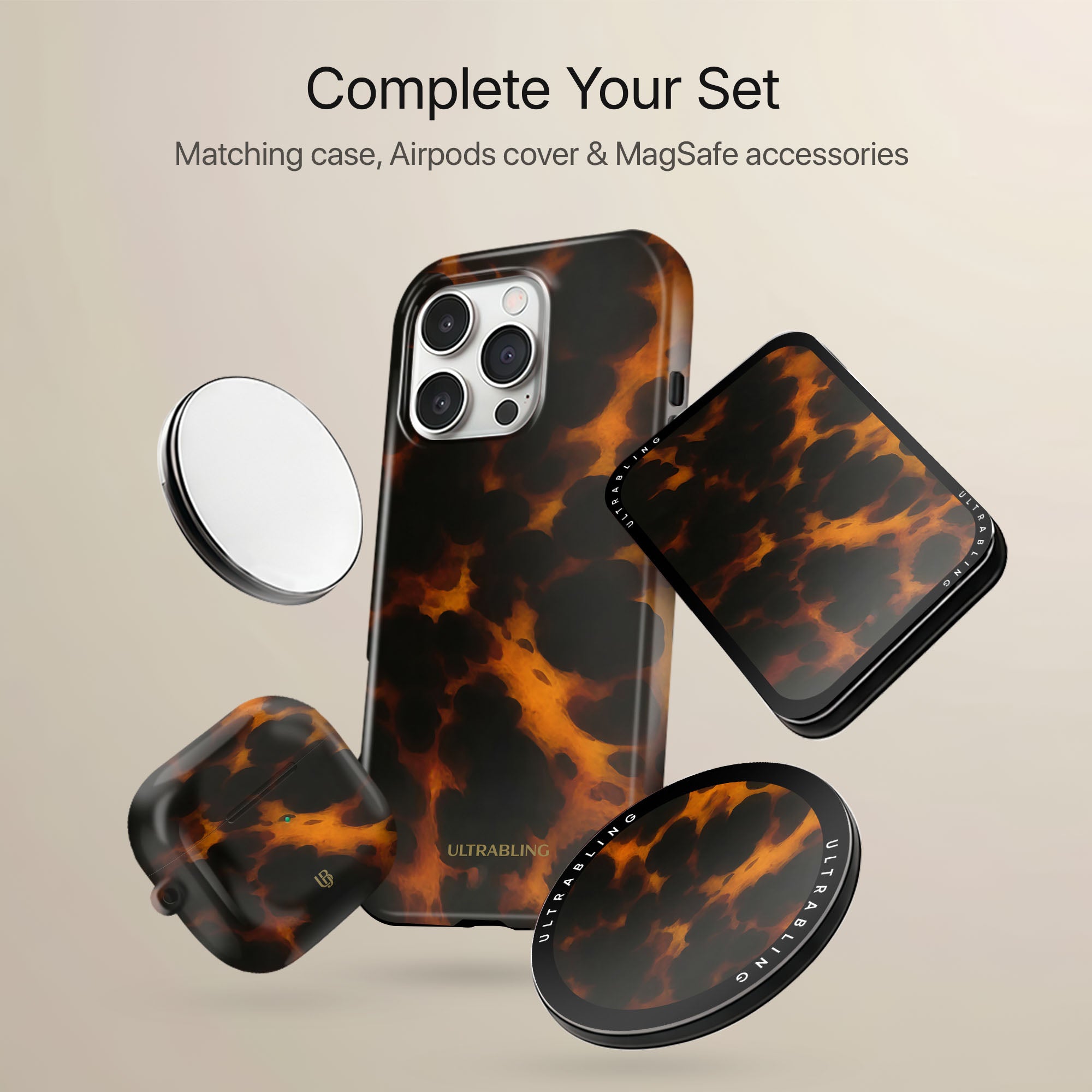 Amber Tortoise Ultrabling camera ring detail on eclipse case