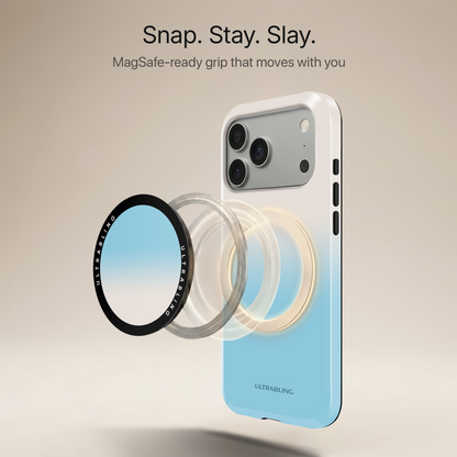 Ocean Fade Ultrabling MagSafe Phone Grip - Angled View