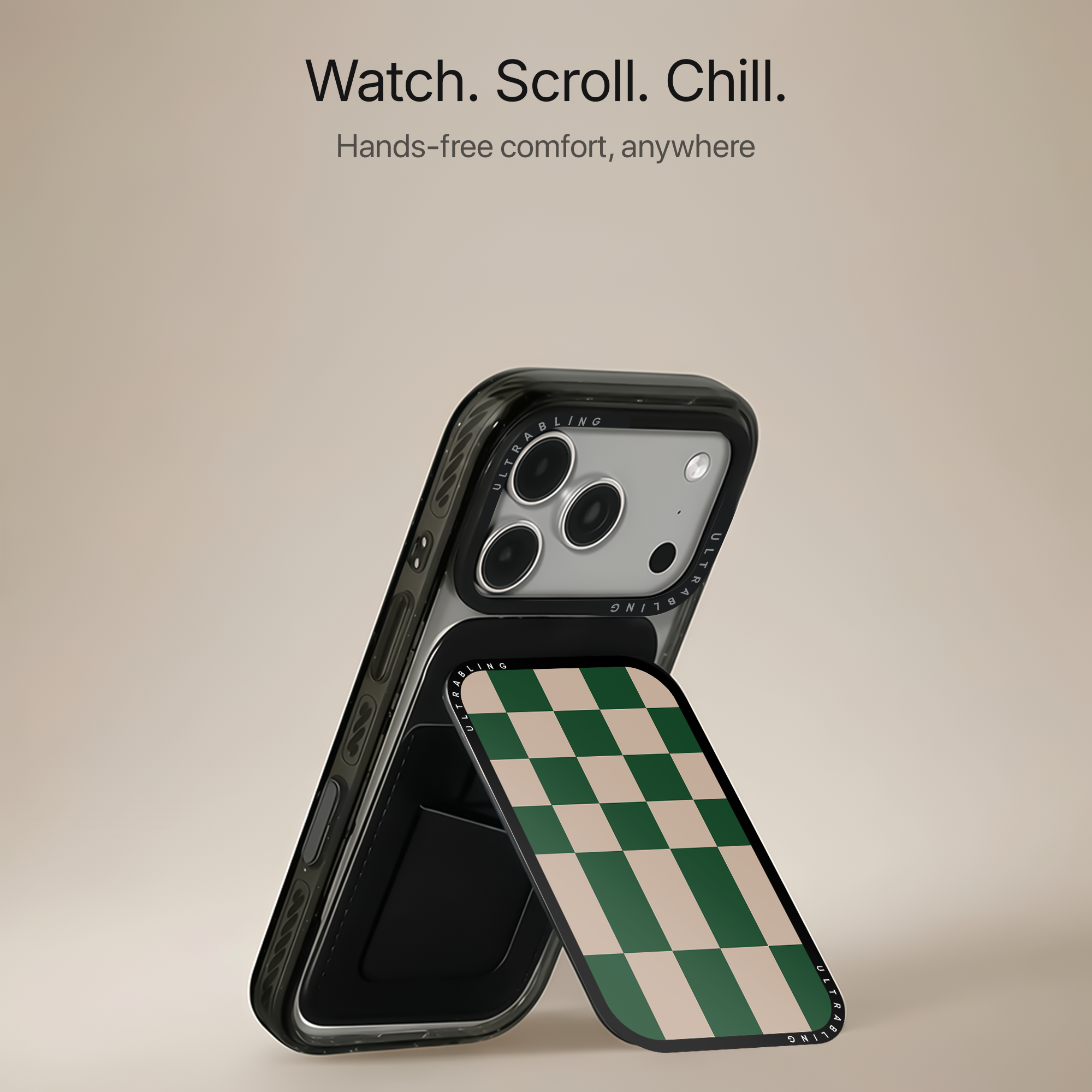 Emerald Grid MagSafe Wallet - Angle View