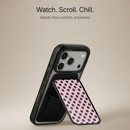 Mocha Polka MagSafe Wallet - Angle View