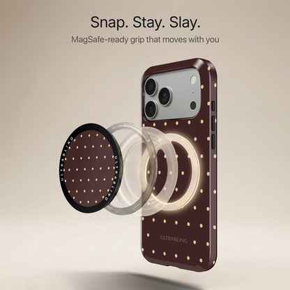 Gold Dust Ultrabling MagSafe Phone Grip - Angled View