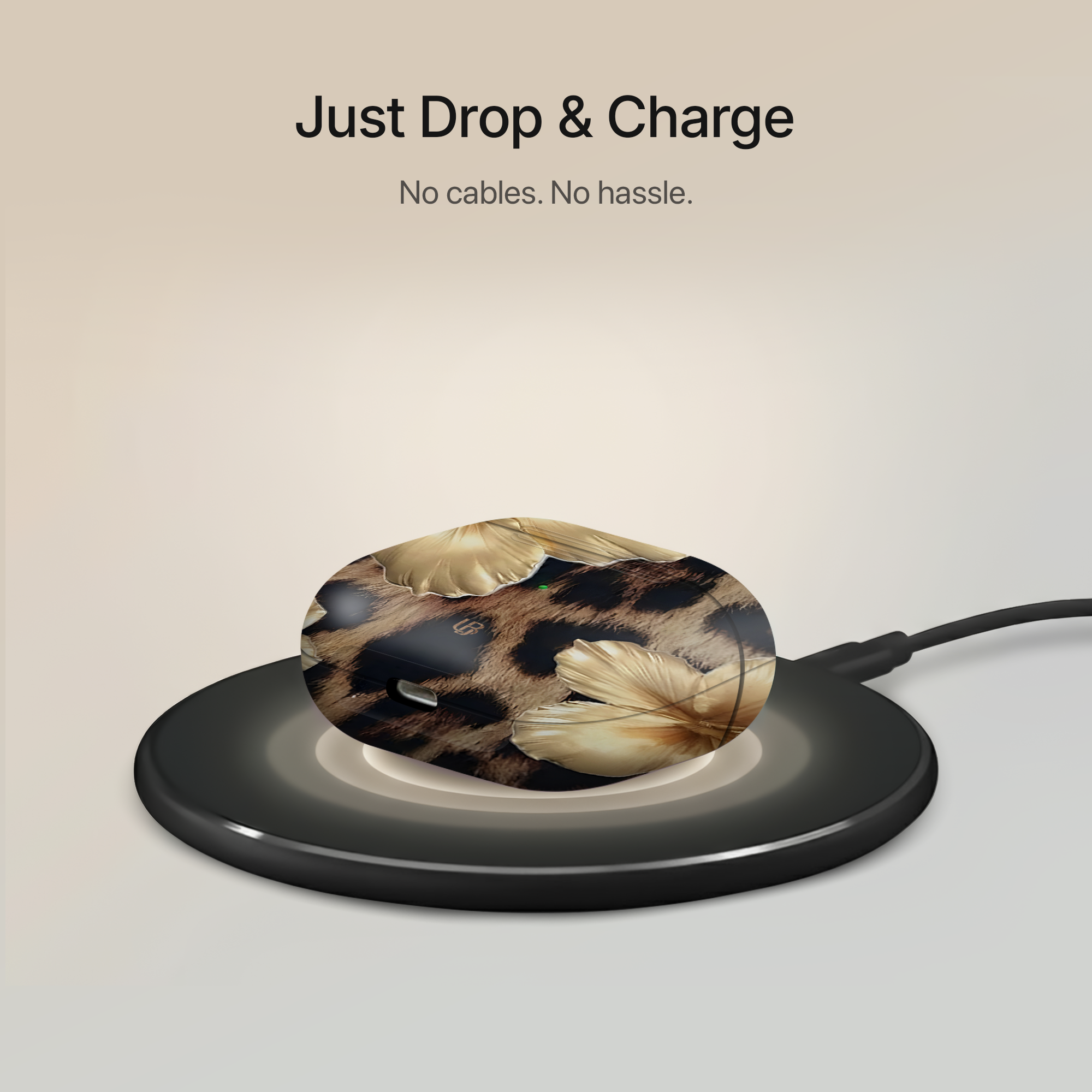 Leopard Royale Ultrabling AirPods case open view