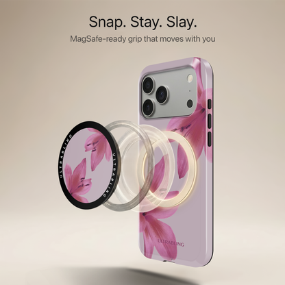 Blush Lily Ultrabling MagSafe Phone Grip - Angled View