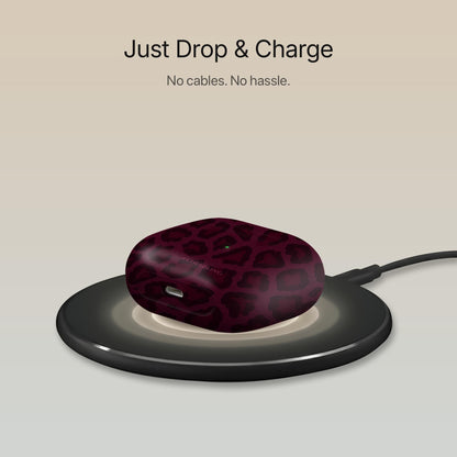 Bordeaux Leopard - AirPods Case