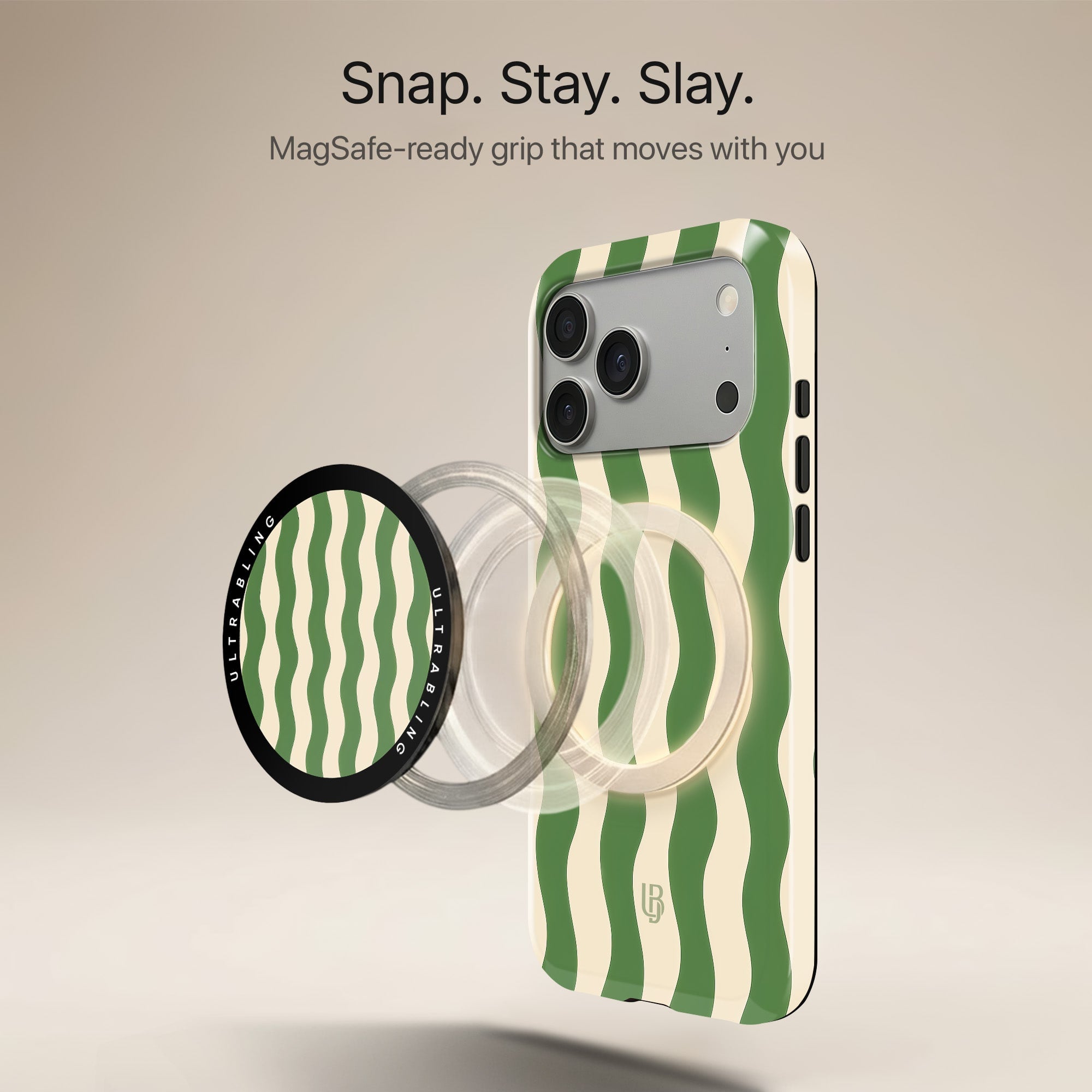 Pistachio Wave - MagSafe Phone Grip