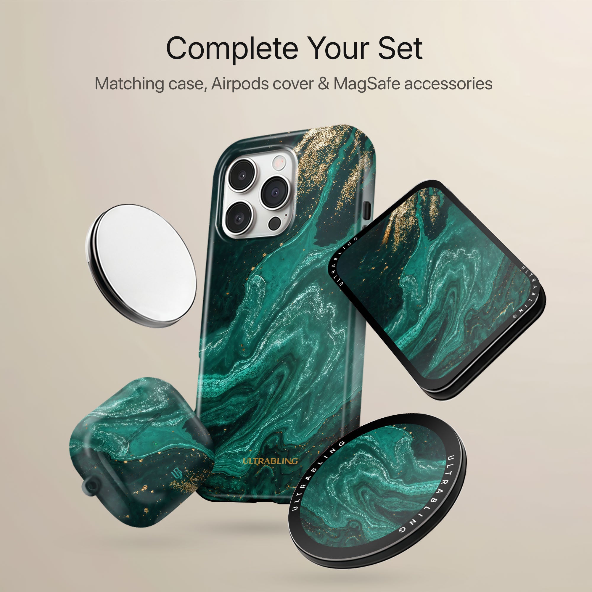Emerald Vein Ultrabling tough AirPods case
