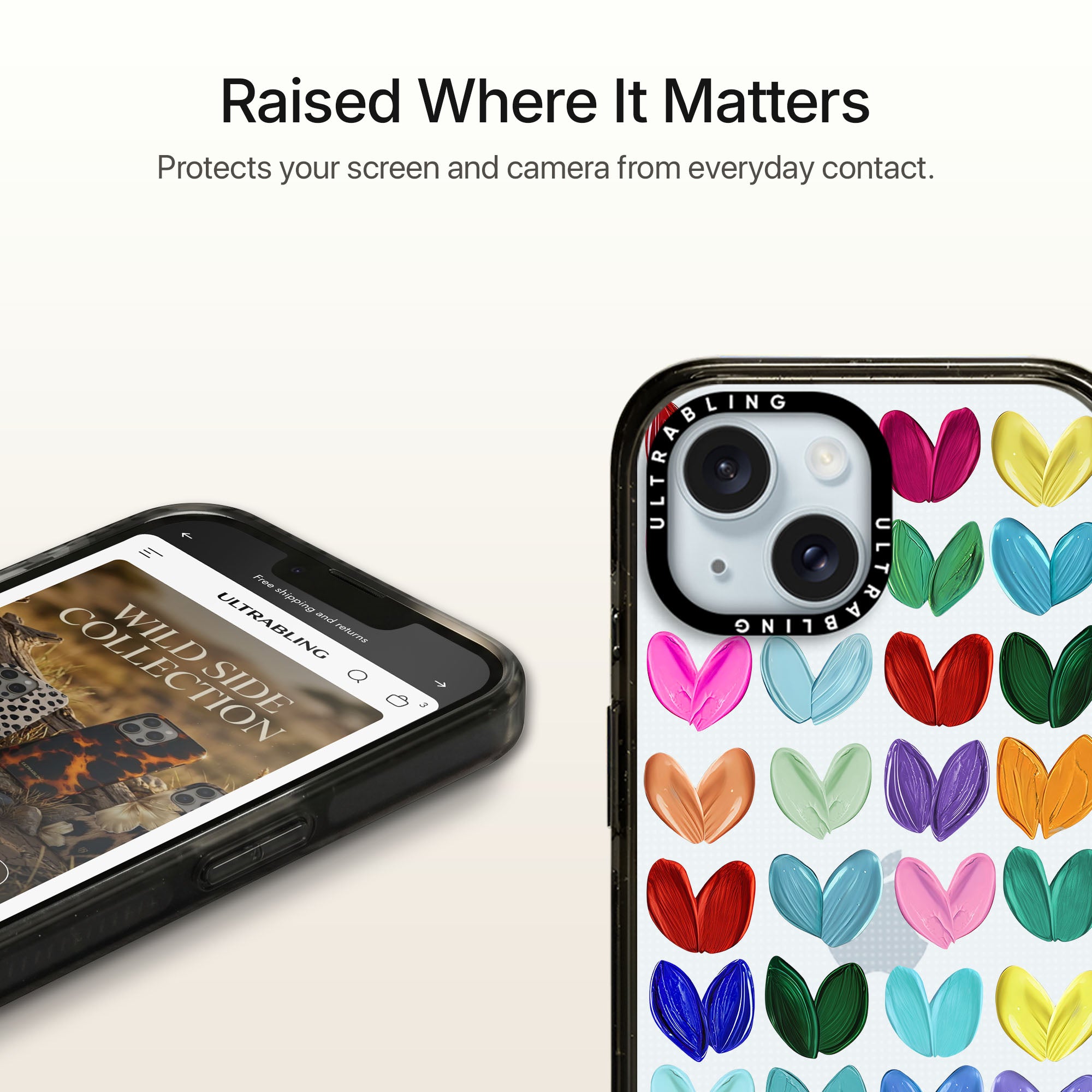 Candy Hearts Ultrabling Aura iPhone case MagSafe compatible back view