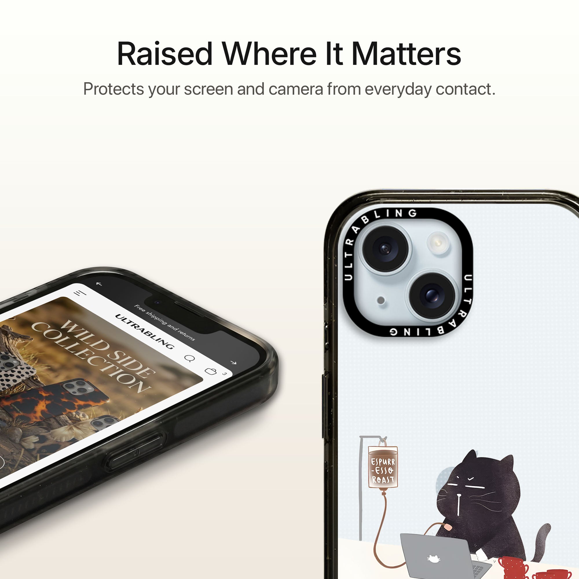 Cat Brew Ultrabling Aura iPhone case MagSafe compatible back view