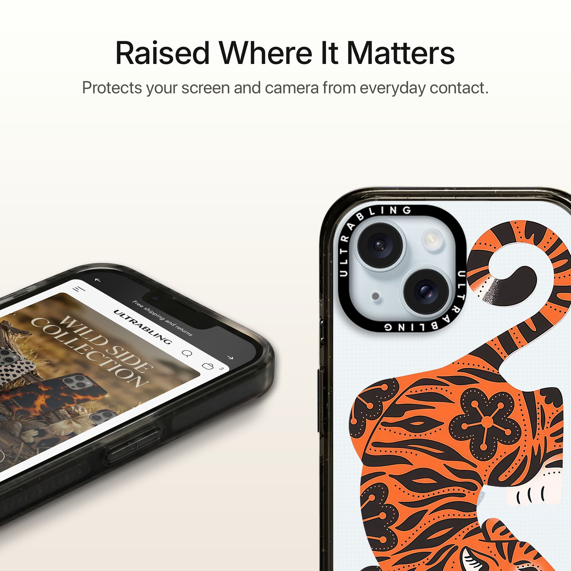 Tiger Heat Ultrabling Aura iPhone case MagSafe compatible back view