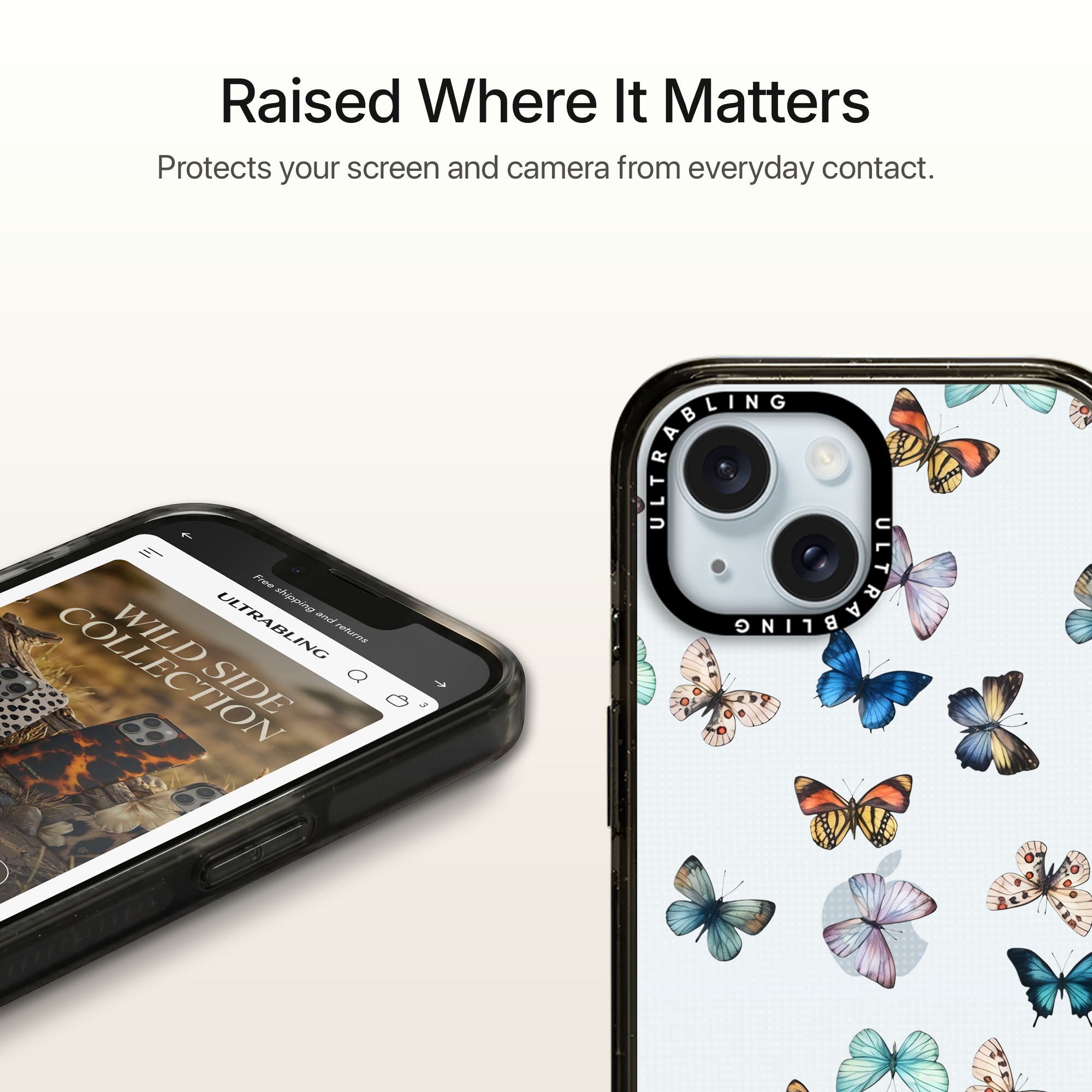 Butterfly Halo Ultrabling Aura iPhone case MagSafe compatible back view