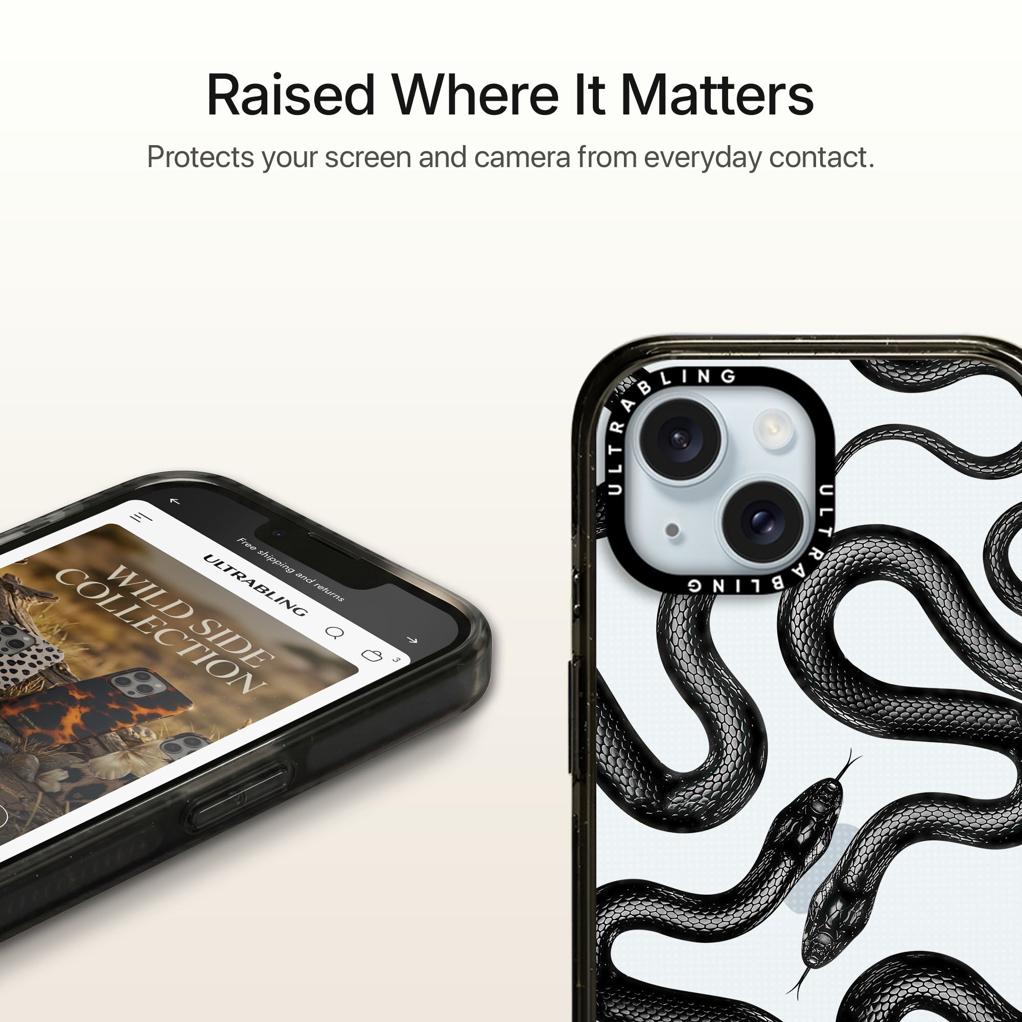 Ink Flow Ultrabling Aura iPhone case MagSafe compatible back view
