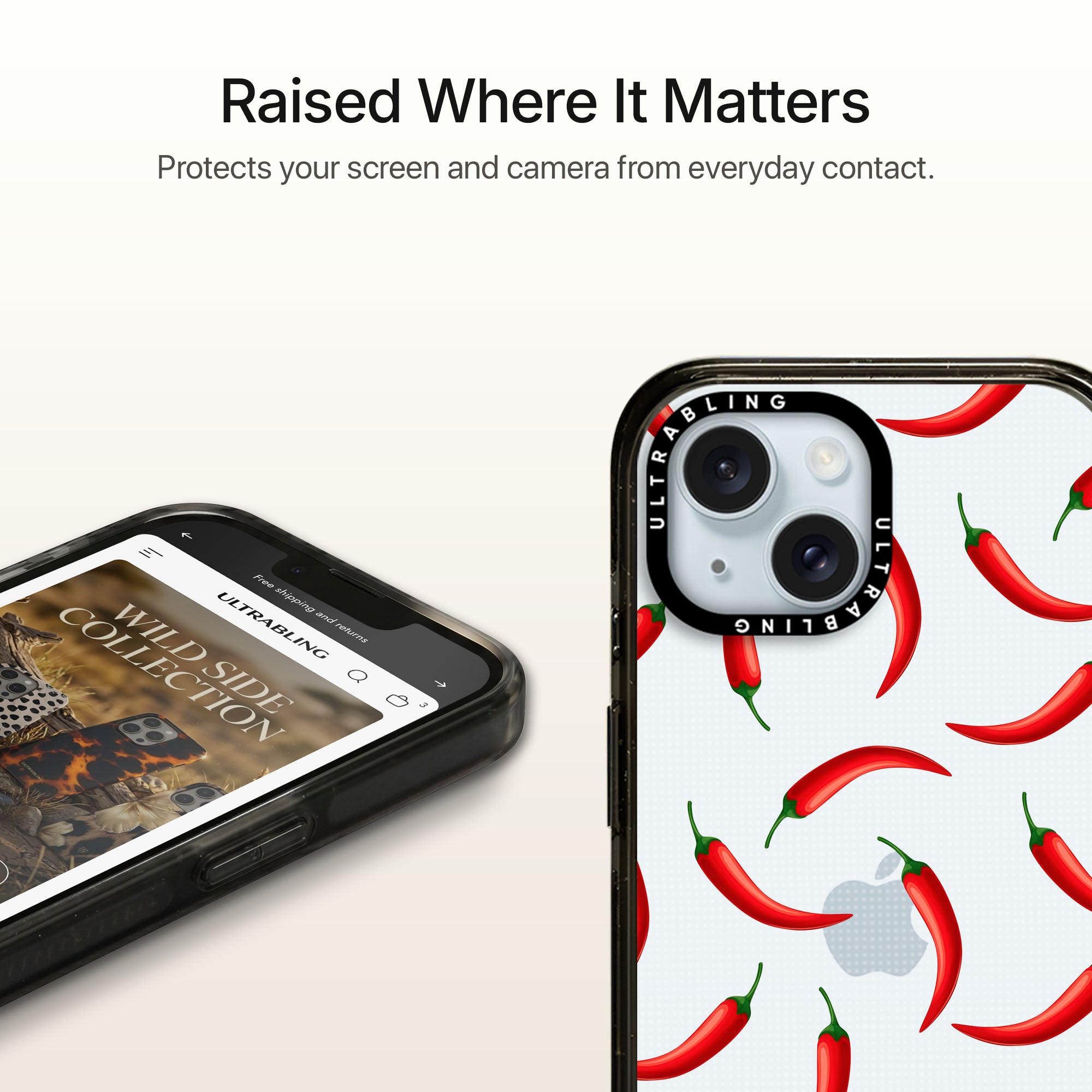 Hot Chili Ultrabling Aura iPhone case MagSafe compatible back view