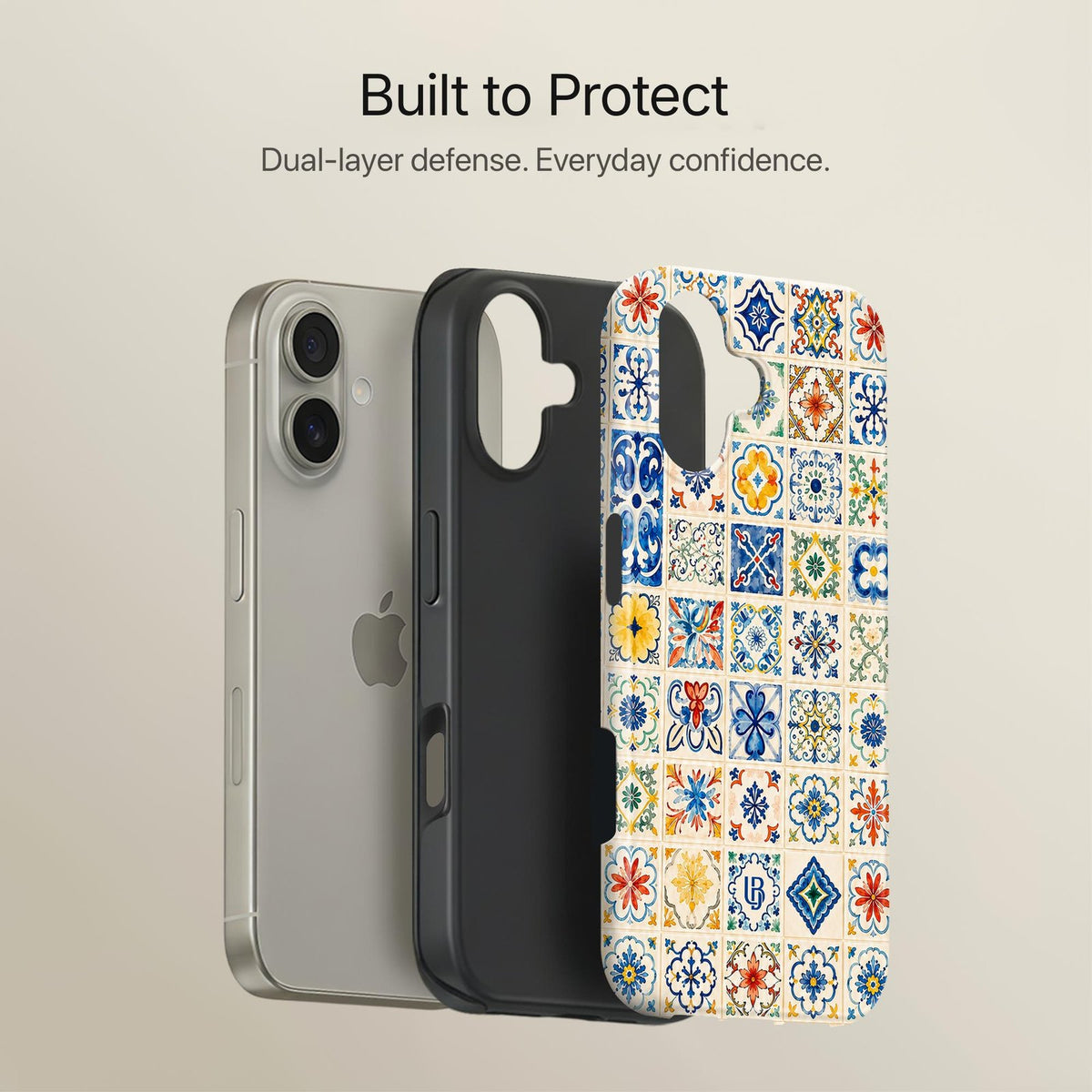 Lisbon Tile - Eclipse Case by Ultrabling, designer iPhone case, back view