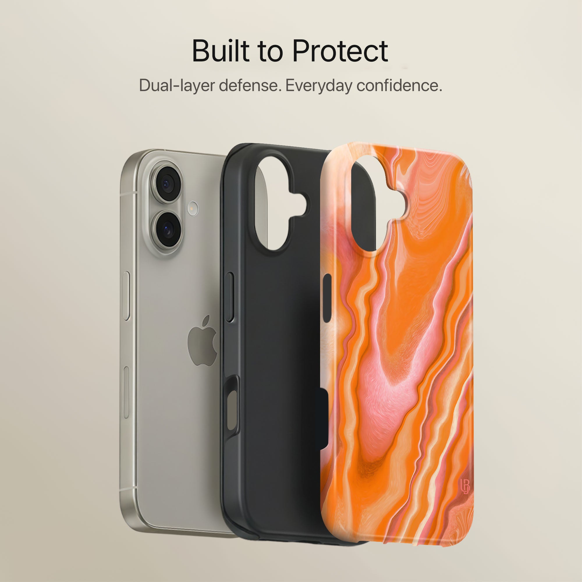 Sunset Agate Ultrabling full case mockup front view