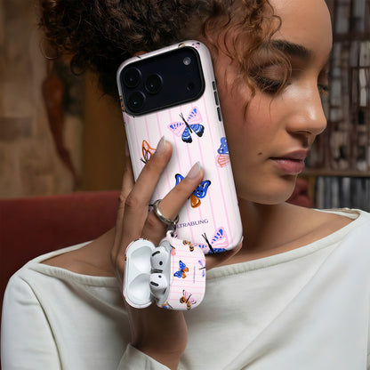 Butterfly Stripe - AirPods Case