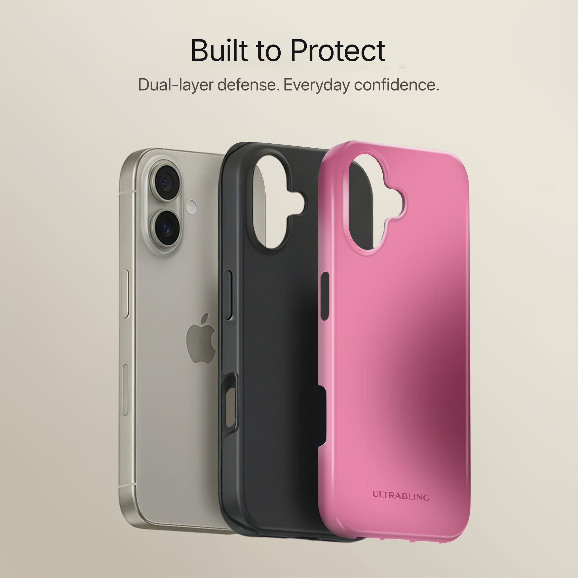Pink Fade Ultrabling full case mockup front view