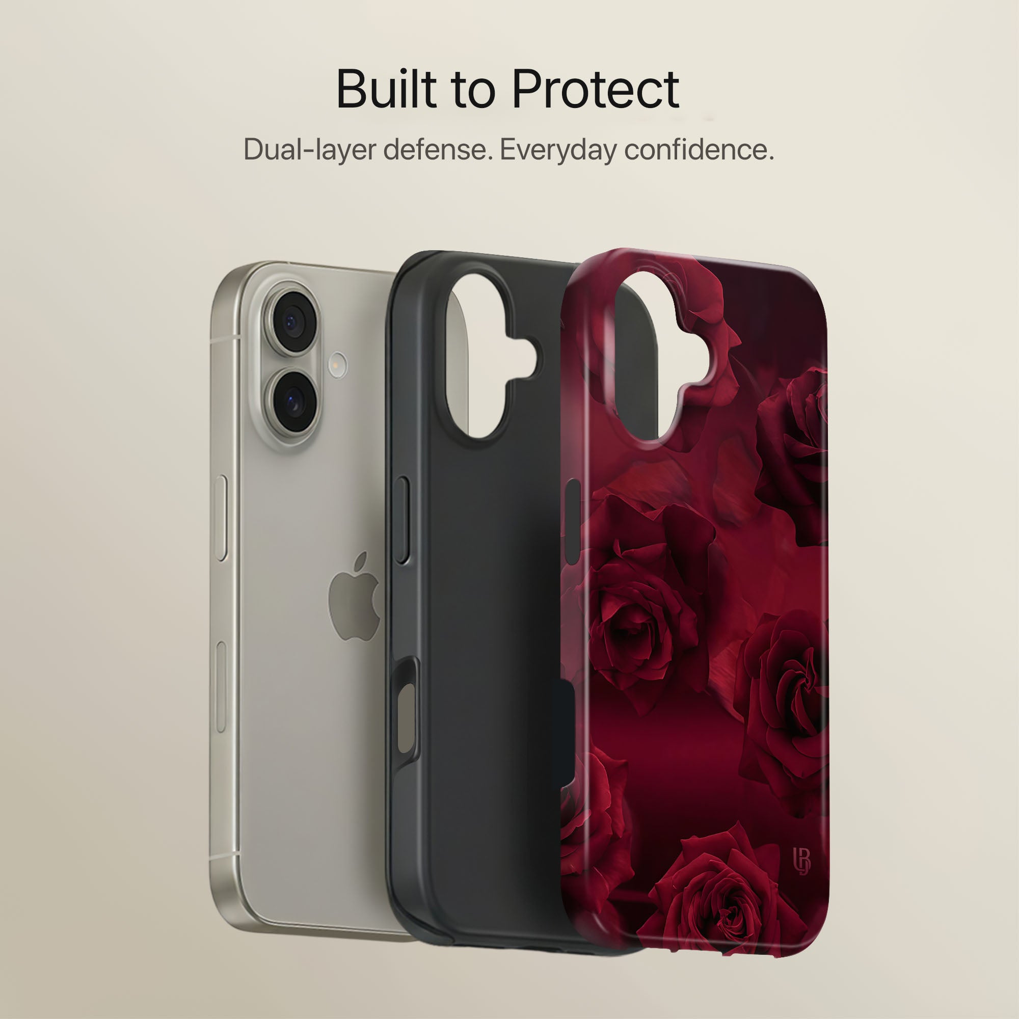 Velvet Roses Ultrabling full case mockup front view