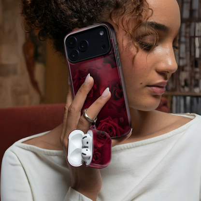 Velvet Roses Ultrabling AirPods case detail view