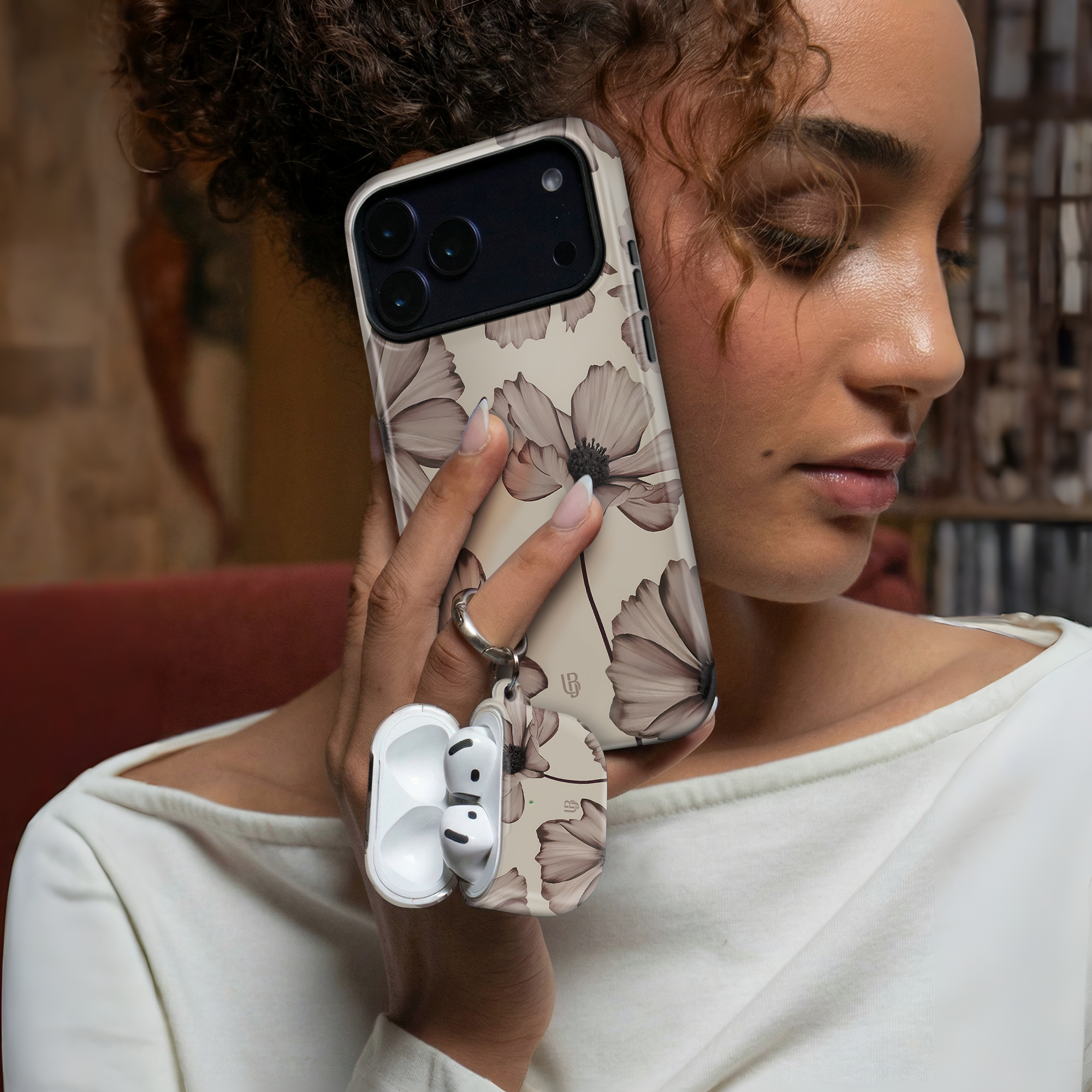 Soft Bloom Ultrabling AirPods case detail view