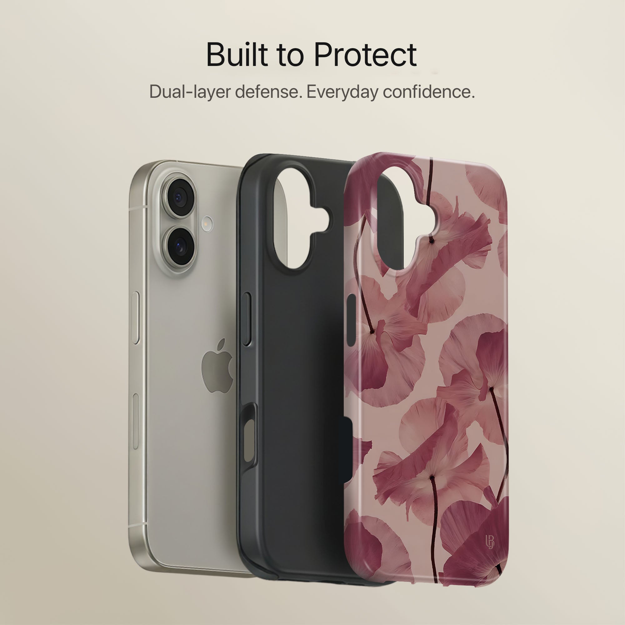 Dusty Petals Ultrabling full case mockup front view