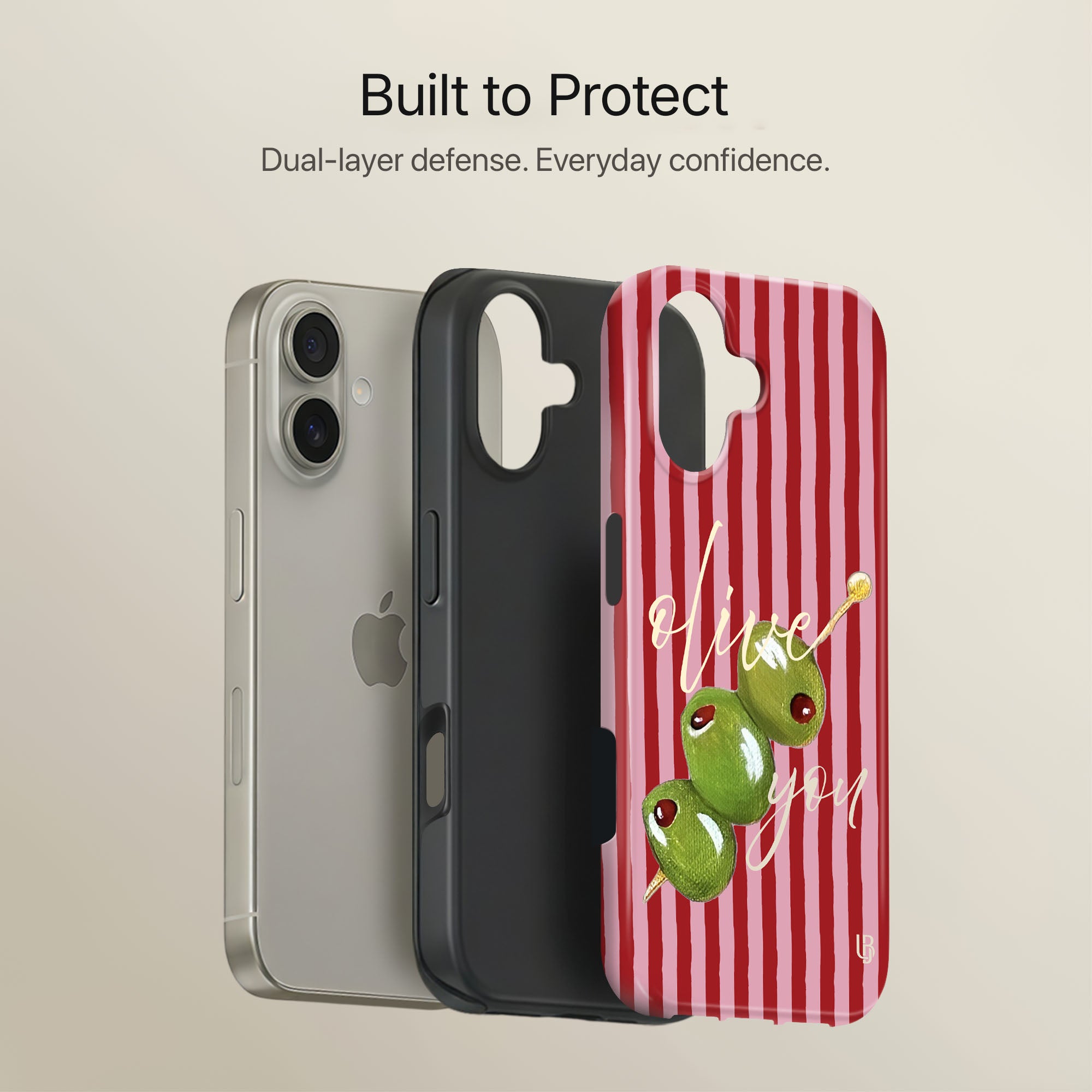 Olive Martini Ultrabling full case mockup front view