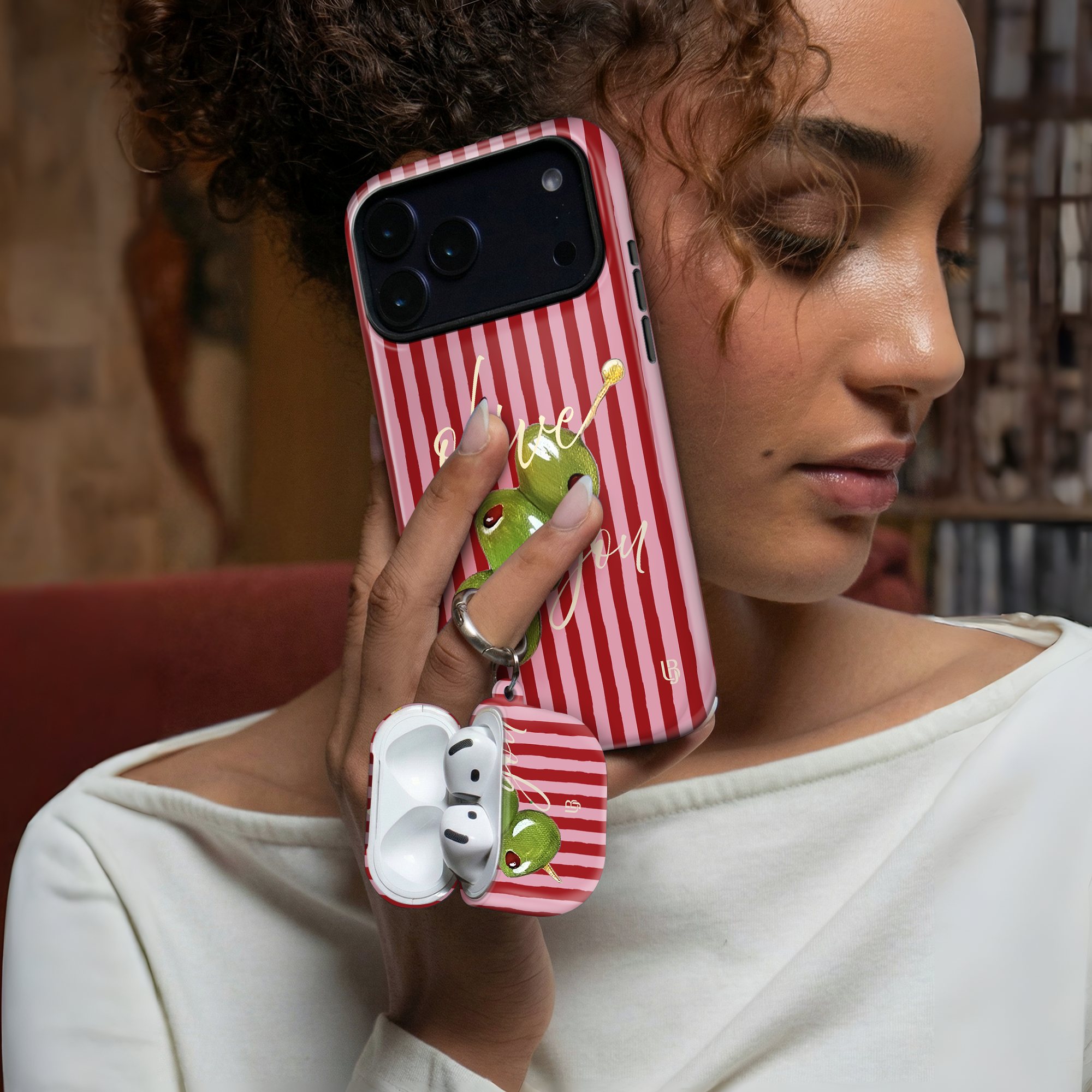 Olive Martini Ultrabling AirPods case detail view