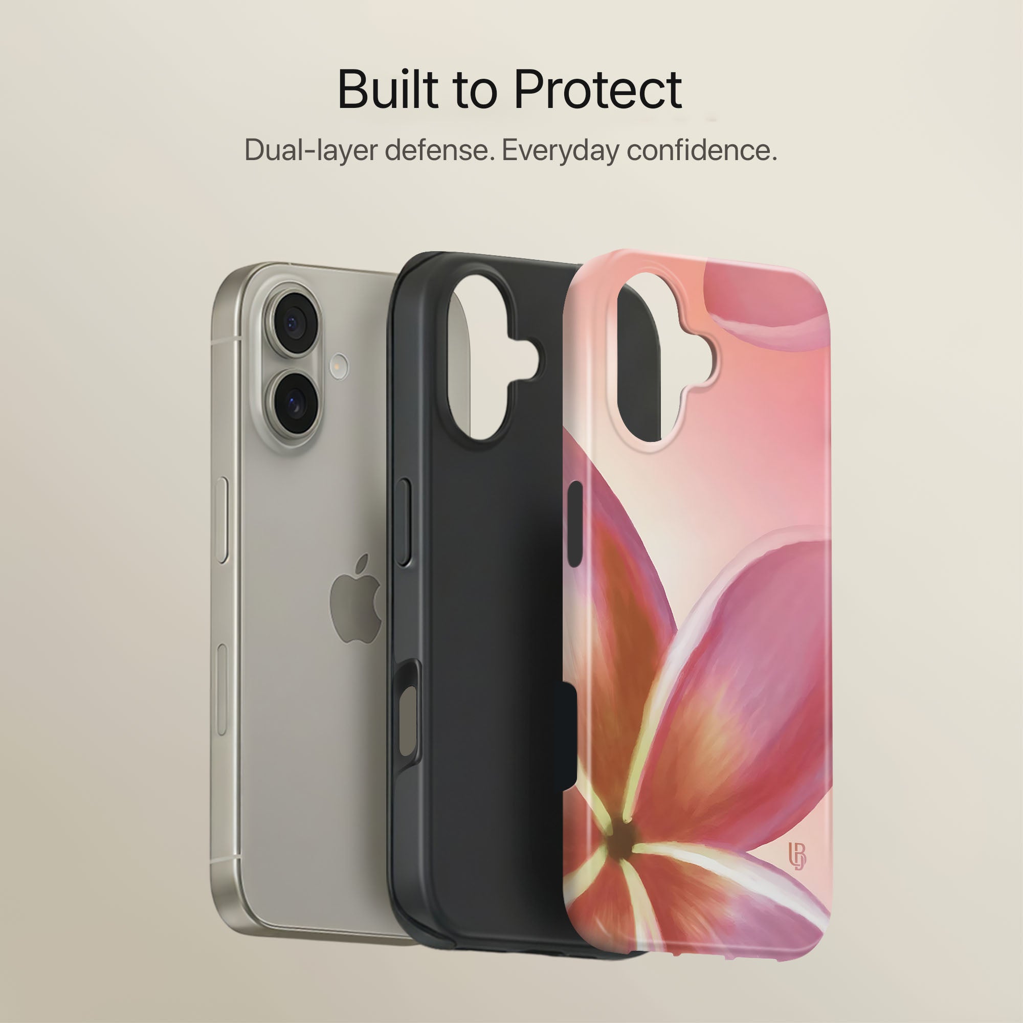 Pink Orchid Ultrabling full case mockup front view