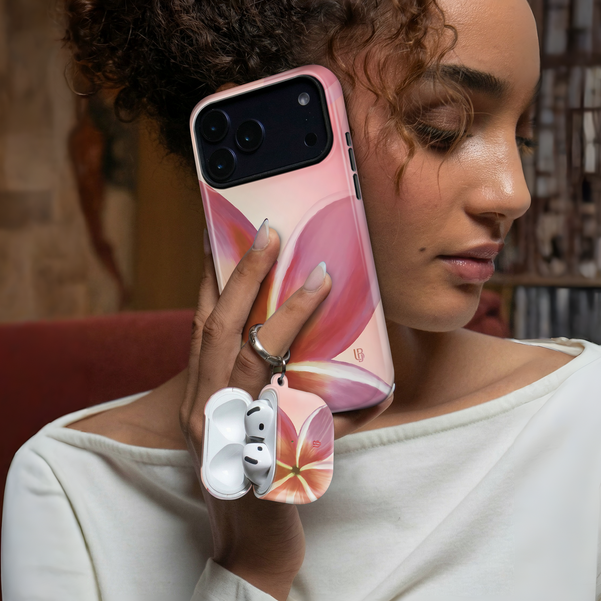 Pink Orchid Ultrabling AirPods case detail view