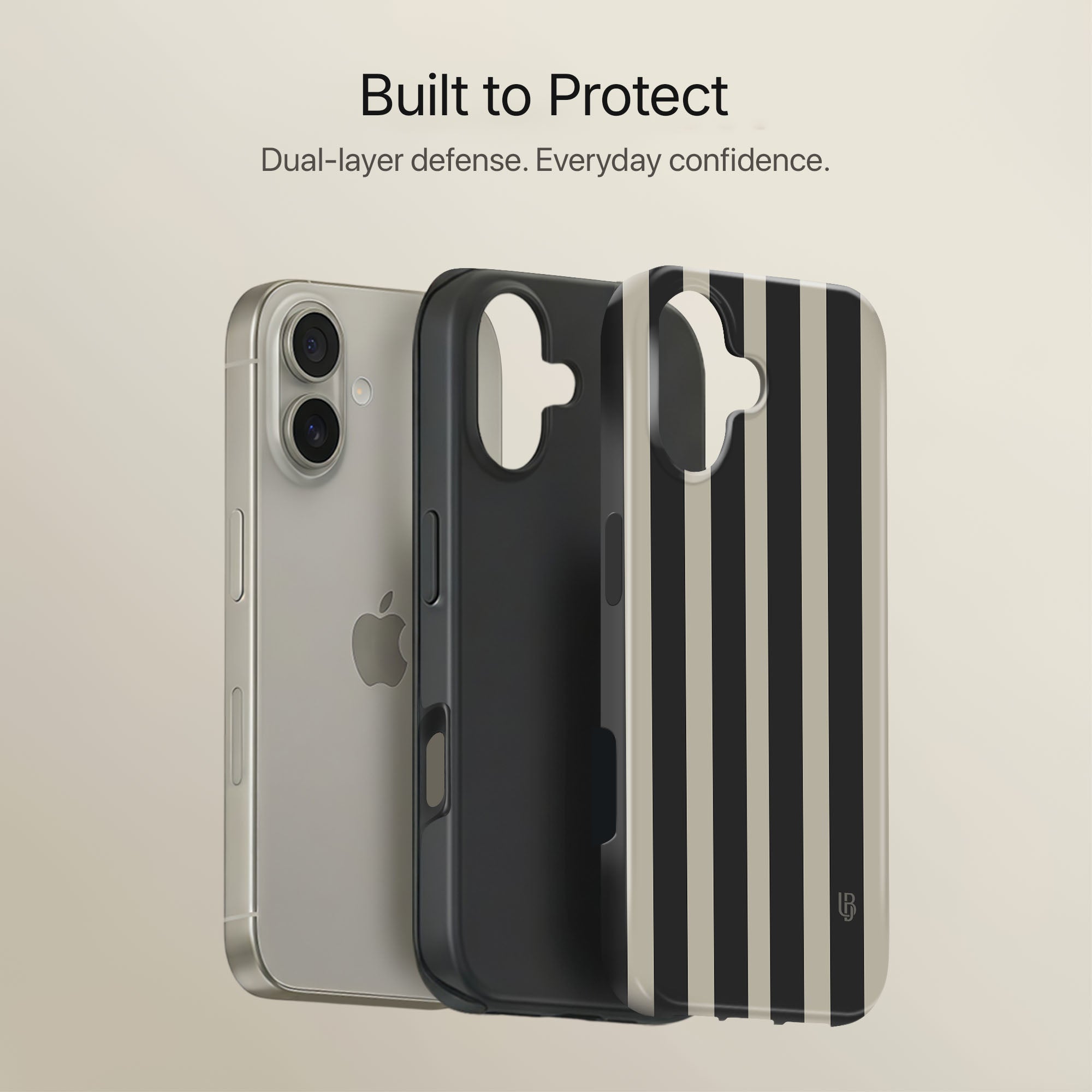Caf Stripes Ultrabling full case mockup front view