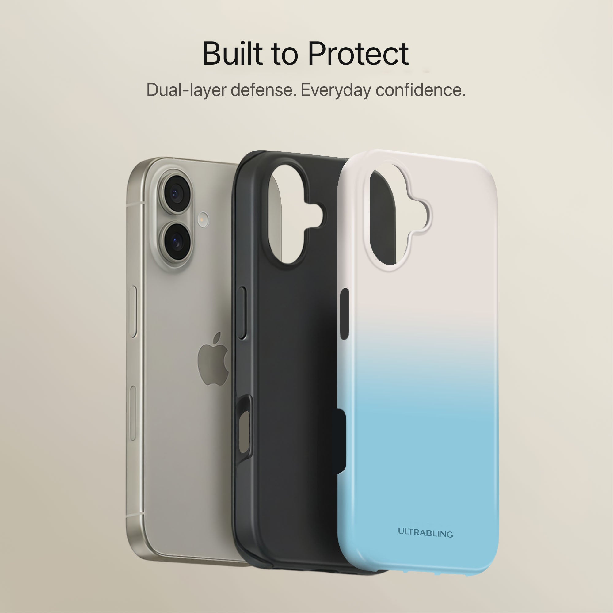 Ocean Fade Ultrabling full case mockup front view