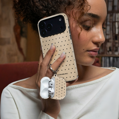 Vanilla Dots Ultrabling AirPods case detail view
