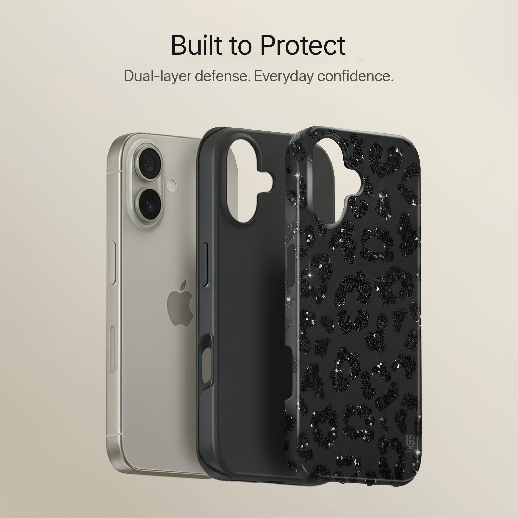 Black Stardust Ultrabling full case mockup front view