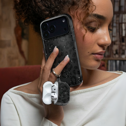 Black Stardust Ultrabling AirPods case detail view