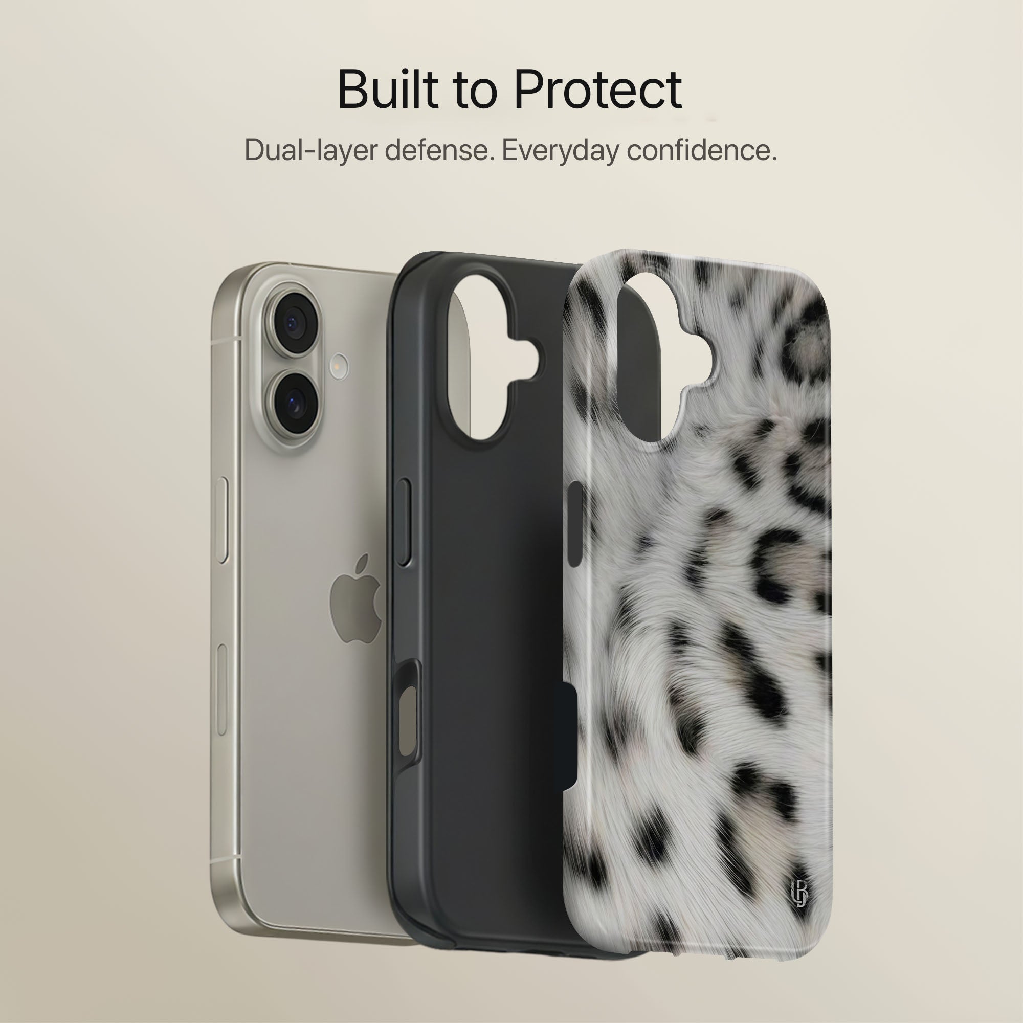 Snow Leopard Ultrabling full case mockup front view