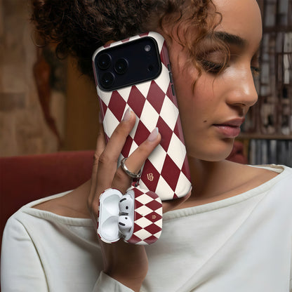 Merlot Harlequin - AirPods Case