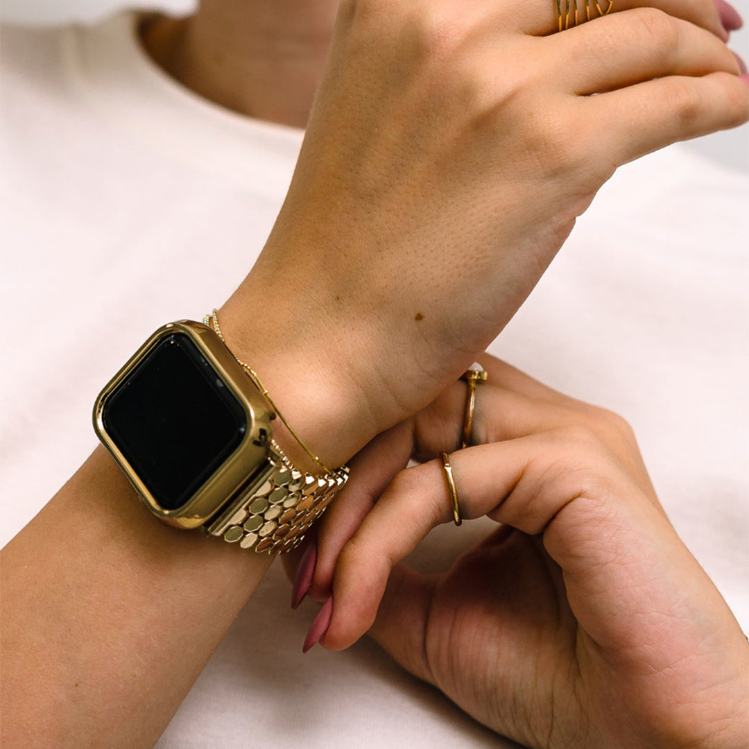 Gold Honeycomb Apple Watch Band