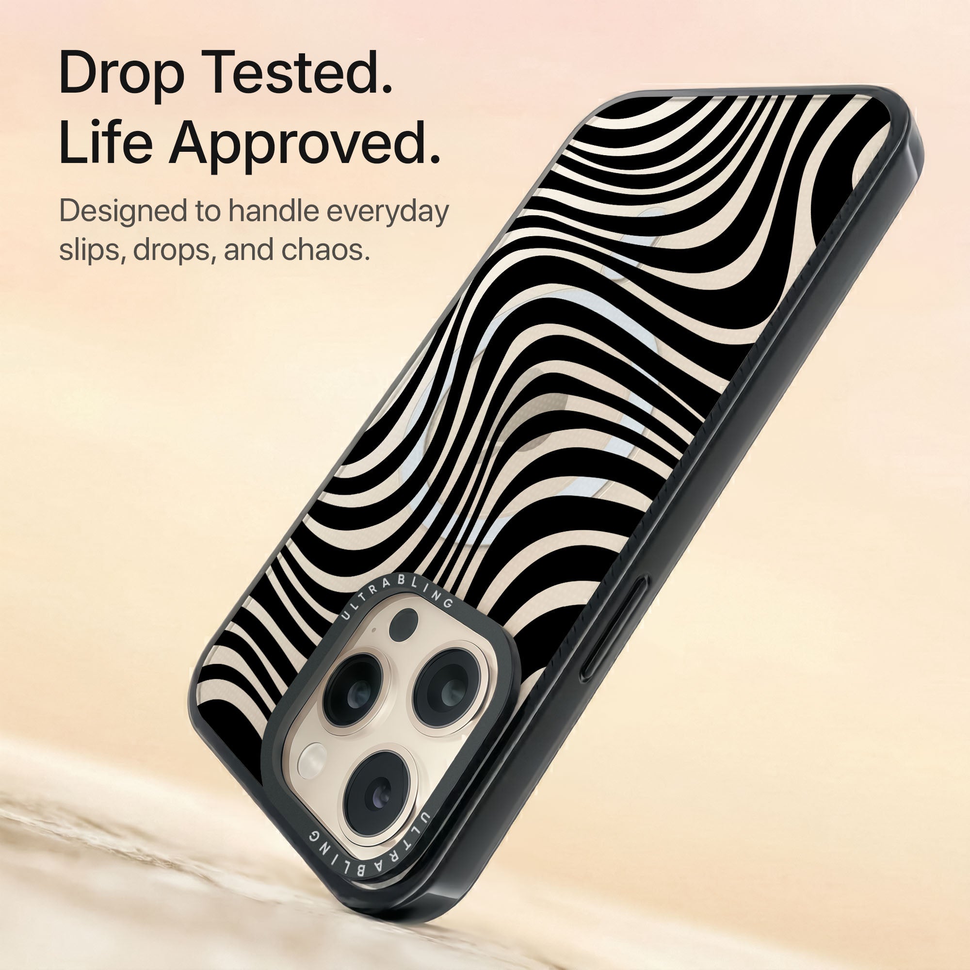 Hypnotic Ultrabling Aura iPhone case non MagSafe black back view
