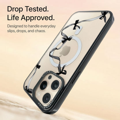 Noir Bow Ultrabling Aura iPhone case non MagSafe black back view