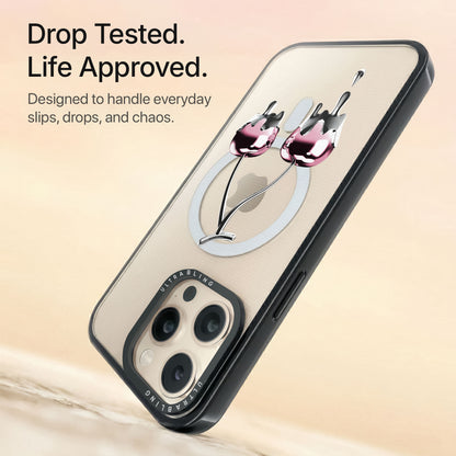 Cherry Charm Ultrabling Aura iPhone case non MagSafe black back view
