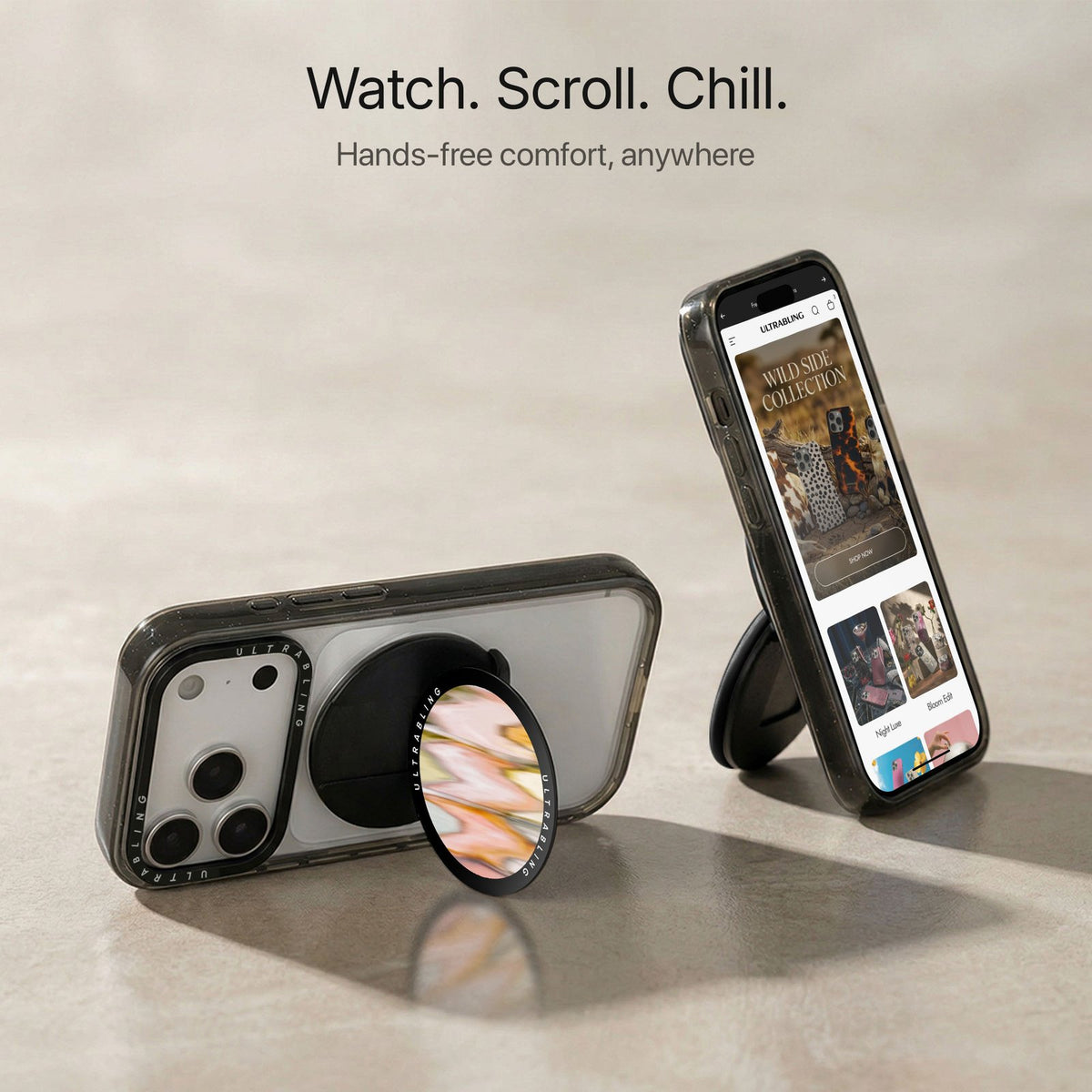 Peach Ripple - MagSafe Phone Grip by Ultrabling, Phone Grip, packaging view