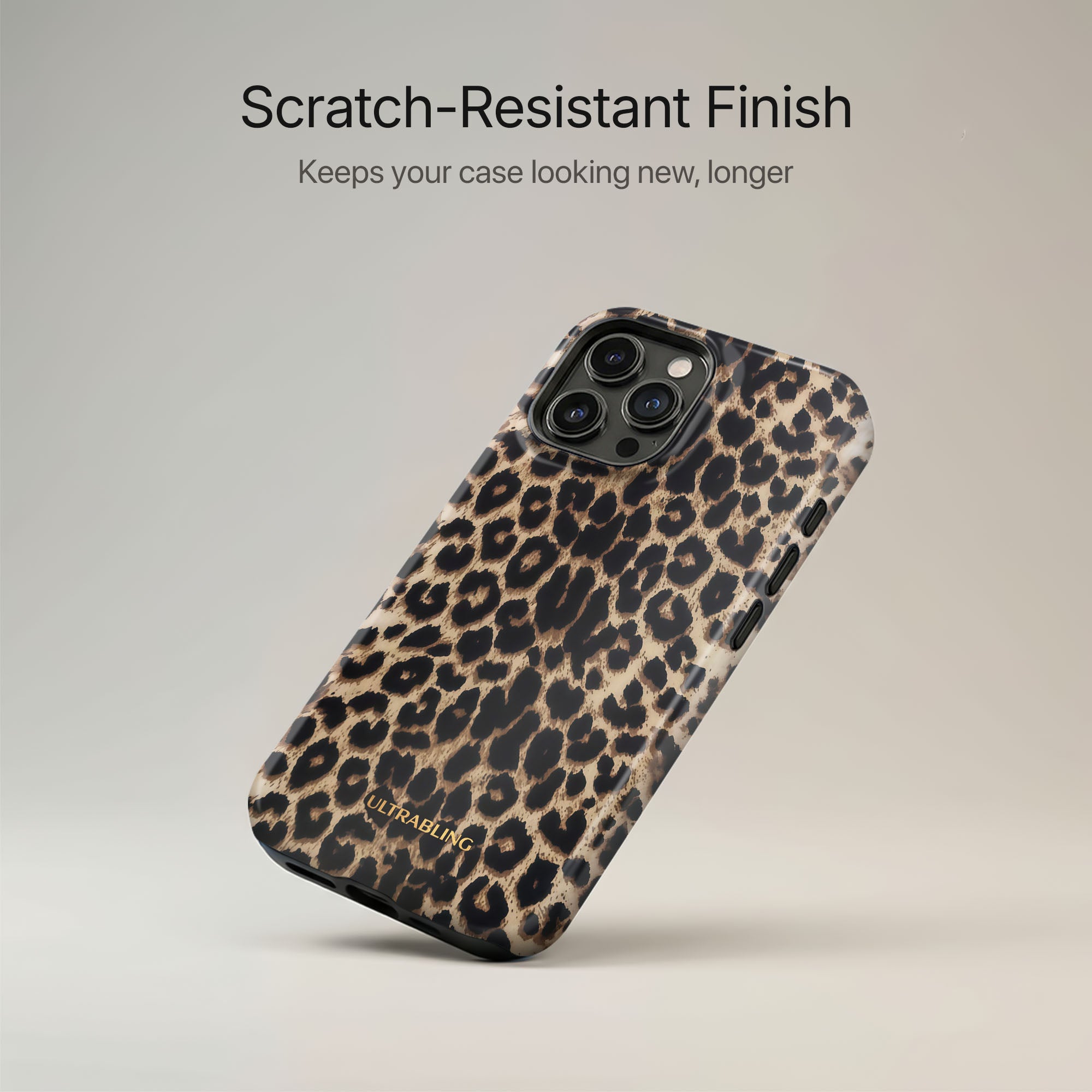 Golden Leopard Ultrabling lifestyle mockup on iPhone