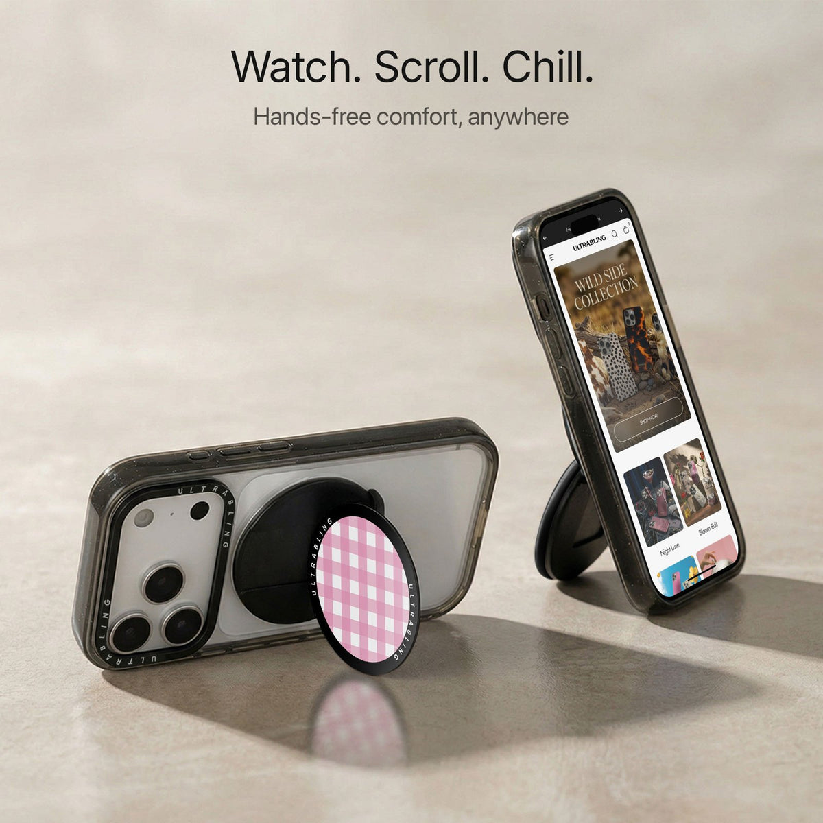 Strawberry Check - MagSafe Phone Grip