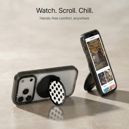 Midnight Polka Ultrabling MagSafe Phone Grip - Close-Up