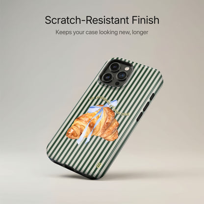 Paris Croissant Ultrabling lifestyle mockup on iPhone
