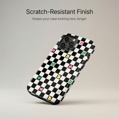 Retro Check Ultrabling lifestyle mockup on iPhone