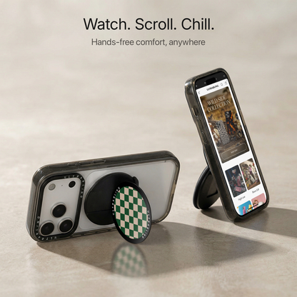Emerald Grid Ultrabling MagSafe Phone Grip - Close-Up