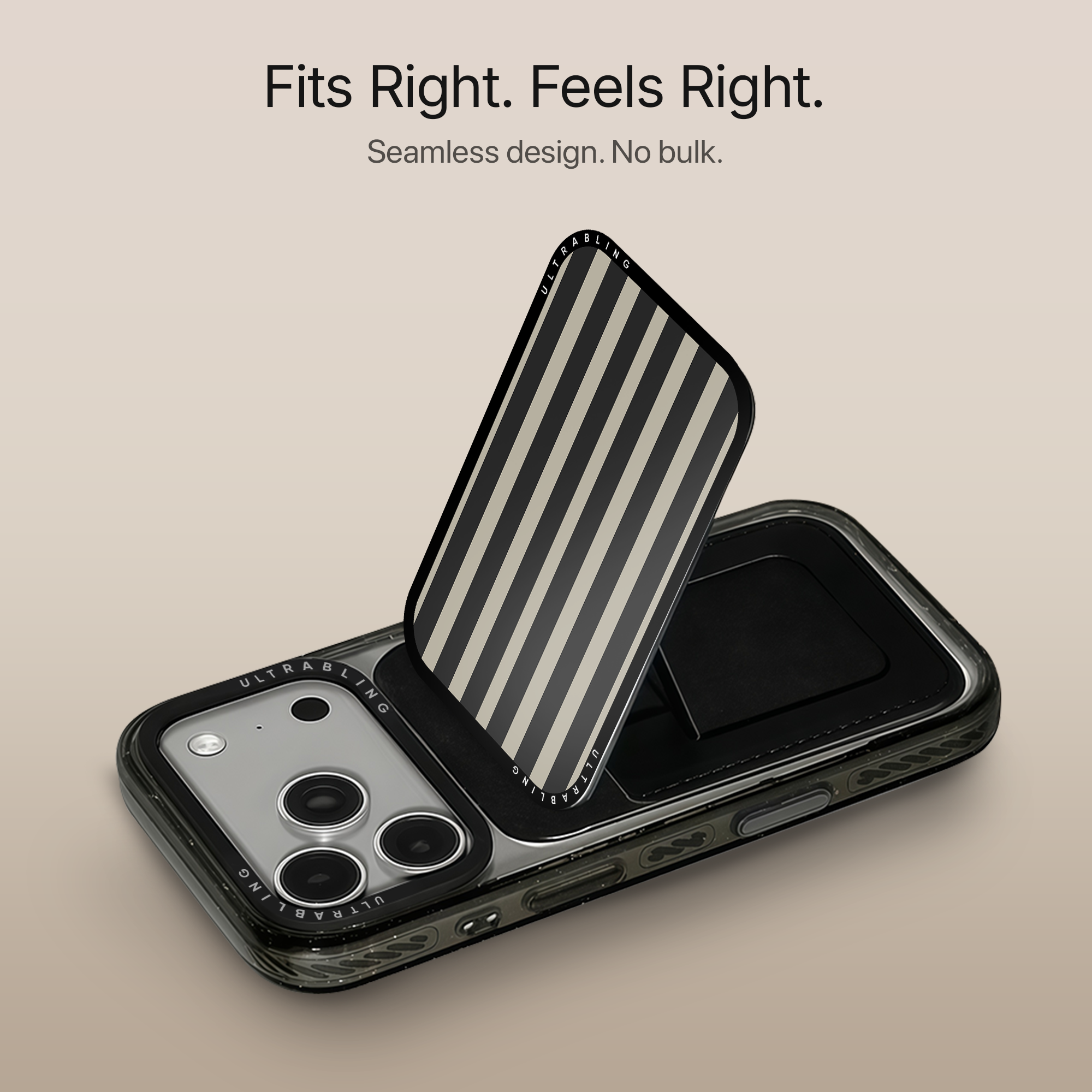 Cafe Stripes MagSafe Wallet - Detail View