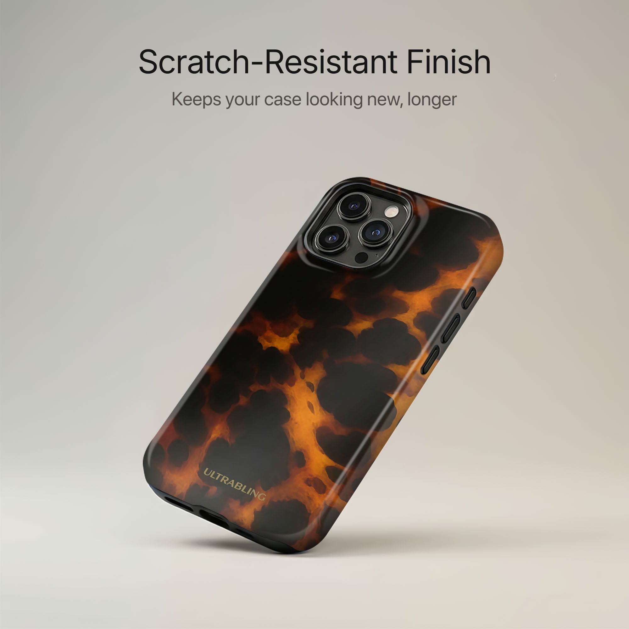 Amber Tortoise Ultrabling lifestyle mockup on iPhone